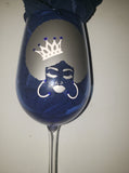 Queen gem wine glass